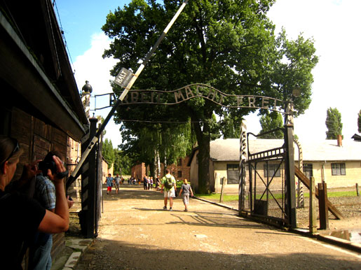 gas chambers during holocaust. into the gas chambers,