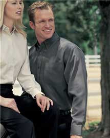 Tri Mountain Long Sleeve Mini Houndstooth Dress Shirt