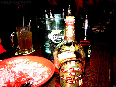As if buckets of beer aren't enough, we even brought along our own Chivas.