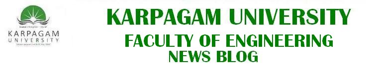 KARPAGAM UNIVERSITY, FACULTY OF ENGINEERING - NEWS BLOG