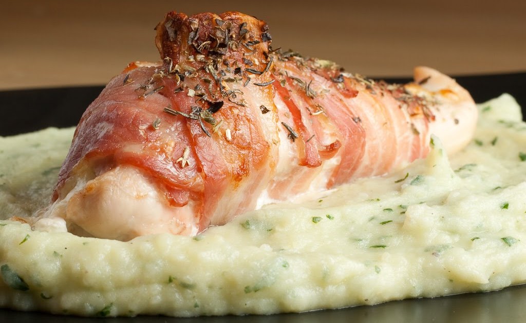 Freestyle Cookery Recipe Bacon Wrapped Chicken Breasts stuffed with