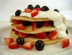 pancakes fruit recipe food