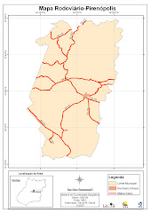 Mapa Rodoviário-Pirenópolis-GO