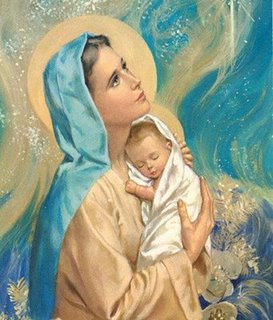 Maria, a mãe do filho de Deus.