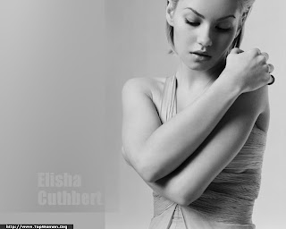 Elisha Cuthbert Black & White Picture