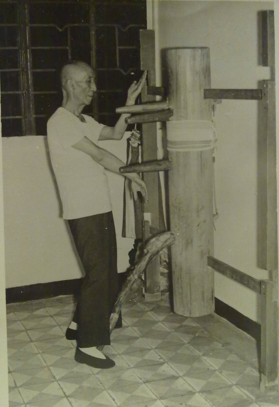 Kung Fu Fever Wing Chun Grand Master Ip Man 葉問 and his Wooden Dummy Practice (Section 1)