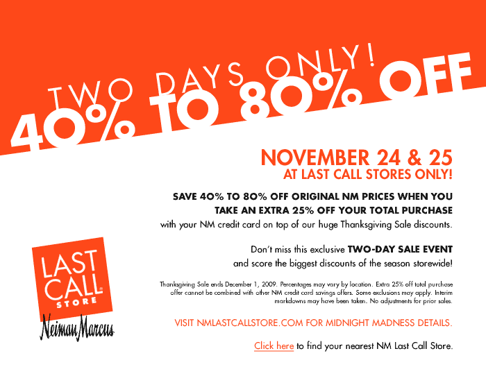 Neiman marcus last call coupon code