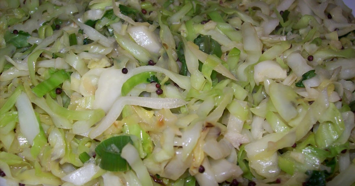 My household capers! RECIPE STIR FRIED CABBAGE WITH MUSTARD SEEDS