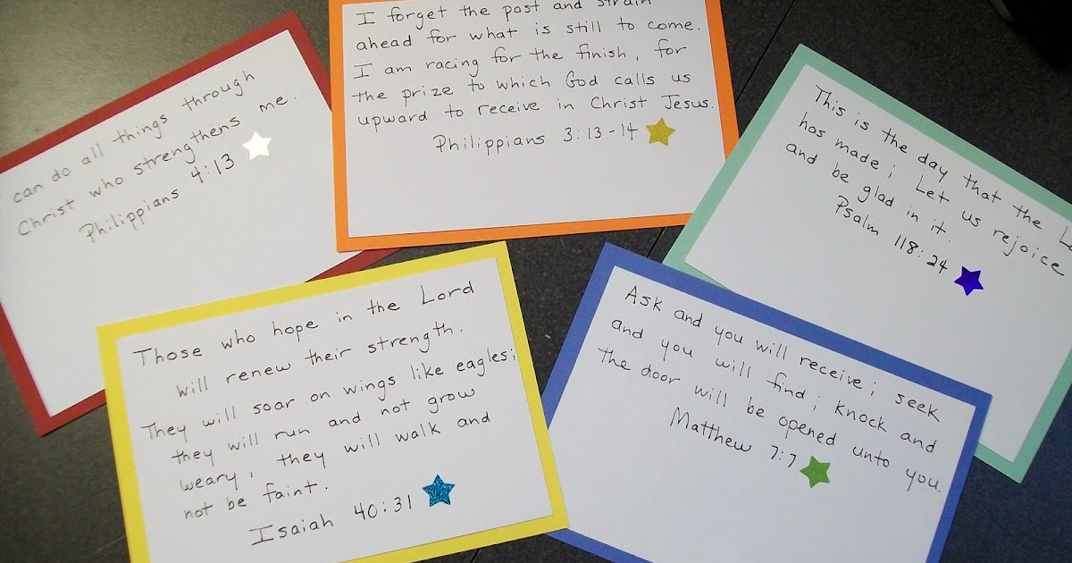 Letter Writing Ideas: Bible Verse Cards
