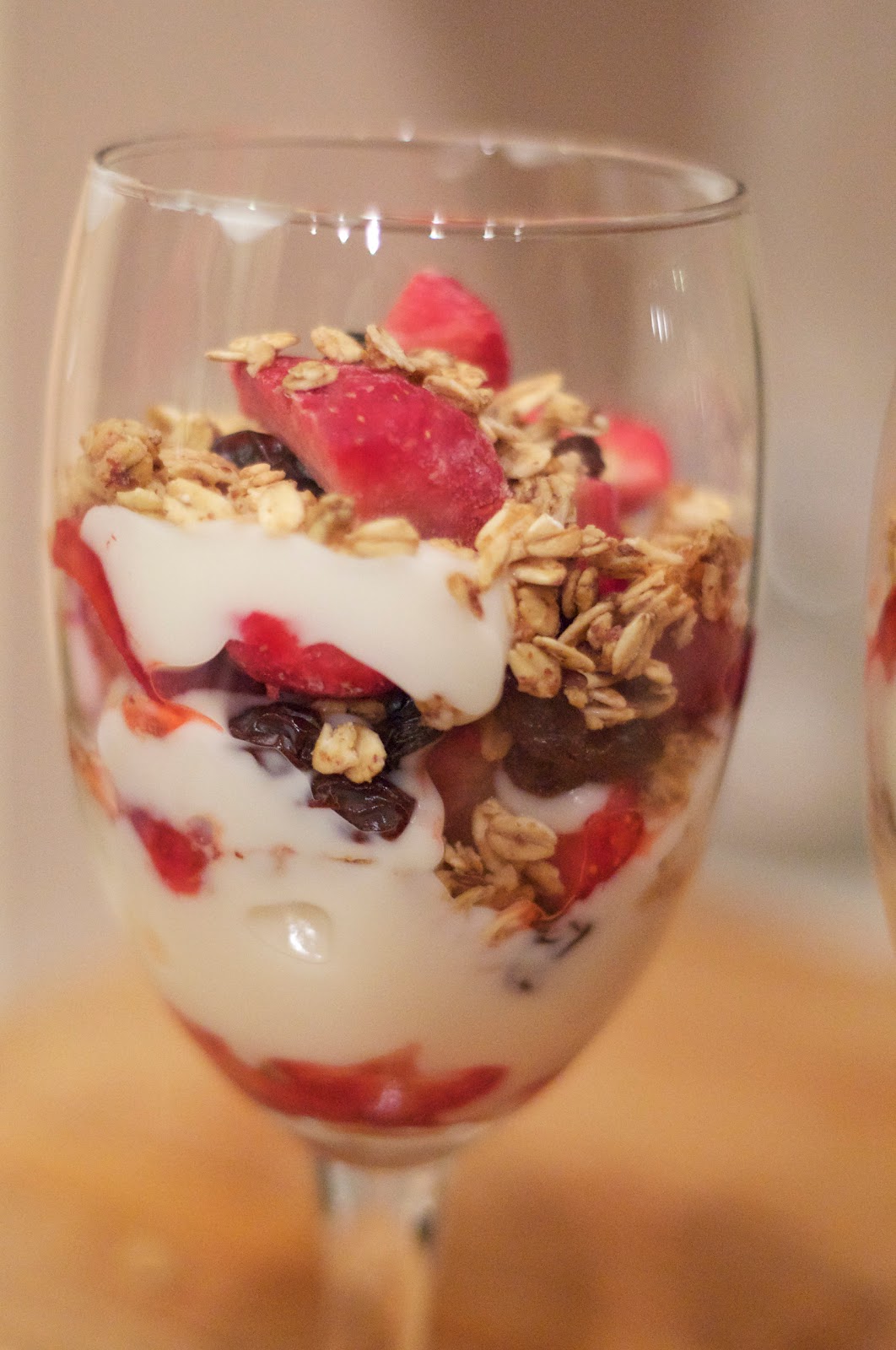 Lorrie's Story Dessert Tonight.... Yogurt w/Granola and Strawberries