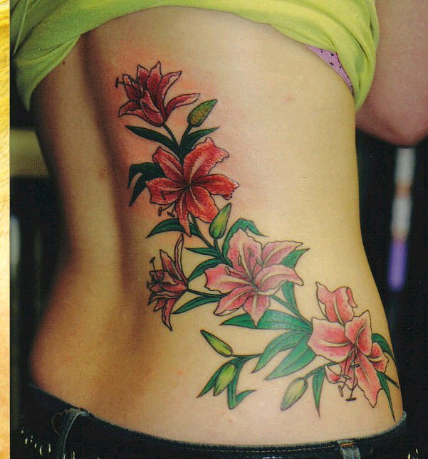 black flower tattoo. Hawaiian Flower Tattoos,