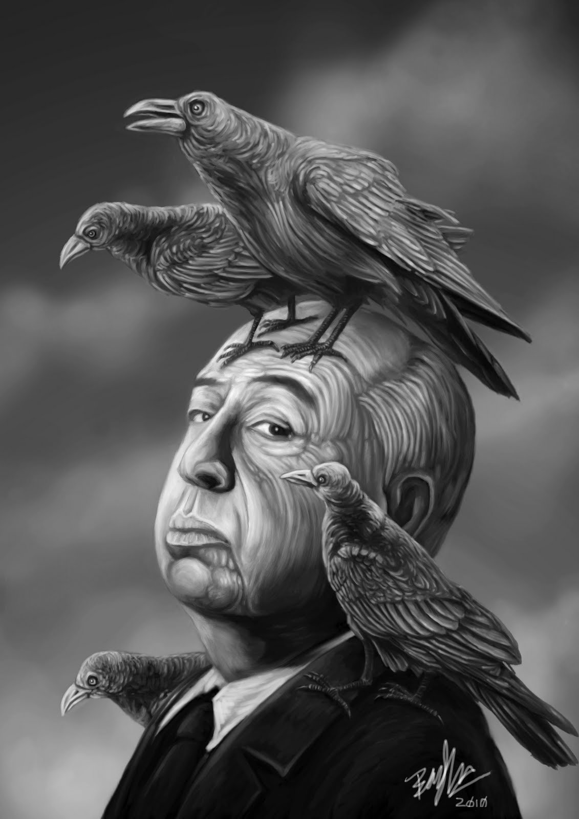 Alfred Hitchcock And Birds