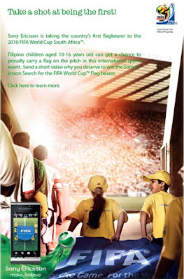 Sony Ericsson to send a Filipino flag bearer to FIFA World Cup™