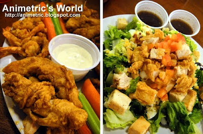 Buffalo Platter and Hooters Cobb Salad at Hooters Manila Bay