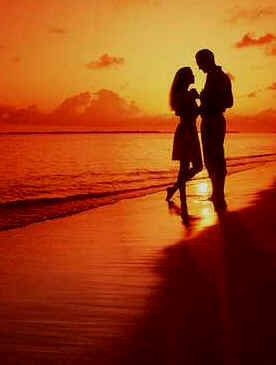 Beach Sunset Kiss