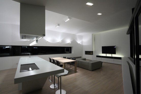 Casa muy moderna diseño interior fresco con colores En Blanco Y Negro