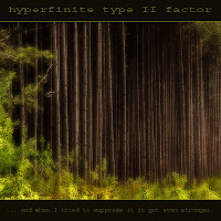 Hyperfinite Type II Factor: '... and when I tried to suppress it it got even stronger.'