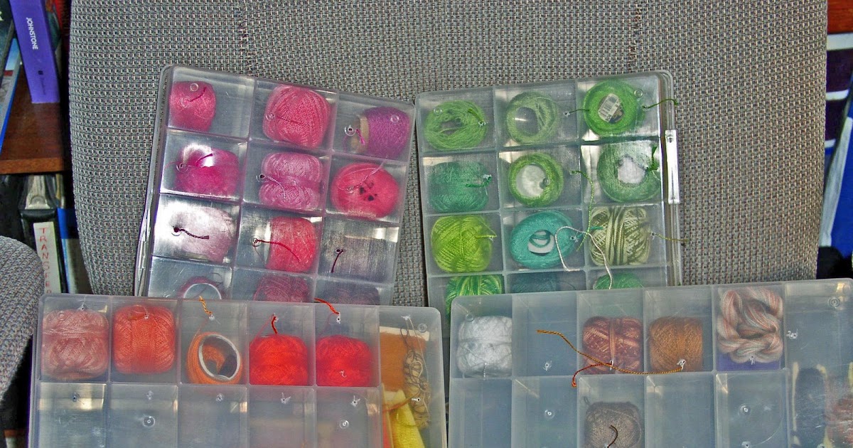 Just a Stitch in Time Storage idea for balls of perle cotton