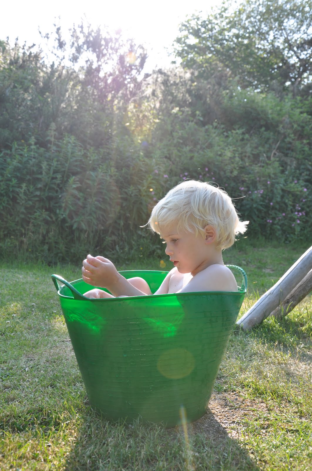 Bradshaw & Sons baths in buckets...