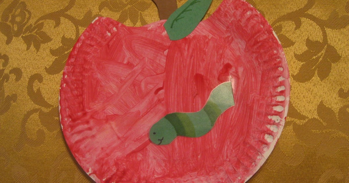 Play With Me Paper Plate Apple