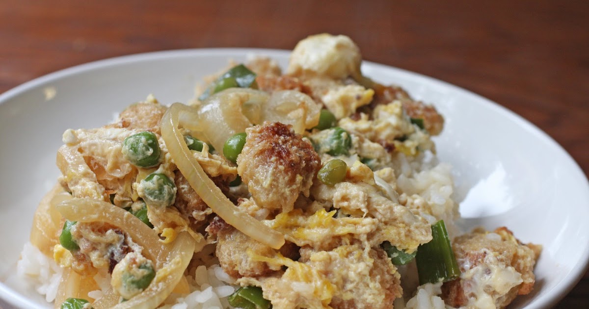 JUST VEGGING OUT Katsudon (Eggs, Onions, and Breaded Cutlets Served