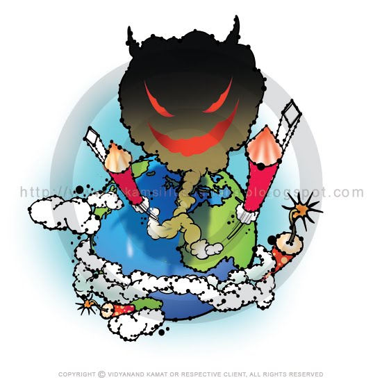 collage on pollution