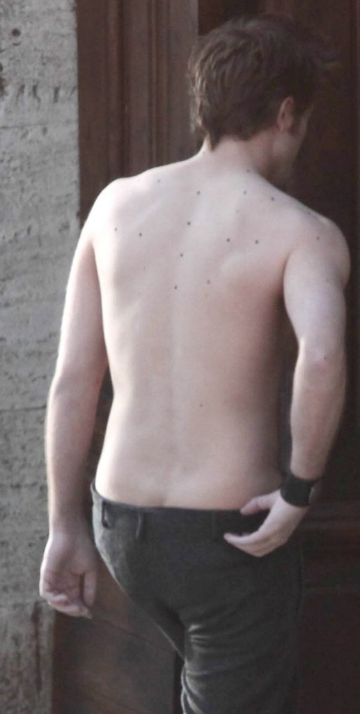 robert pattinson new moon shirtless. The sun rises and sets in his
