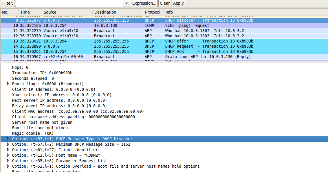Bala's Blog Four Stages of DHCP capture by Wireshark