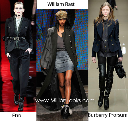 As a huge contrast to the lattest trend comes the military style that is
