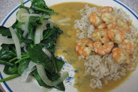 Thai green curry prawns, adapted from Simple Thai Cookery by Ken Hom