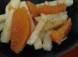 jicama and orange salad, adapted from Moosewood Restaurant New Classics