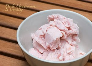 rhubarb and manuka honey frozen yogourt from Daily Unadventures in Cooking