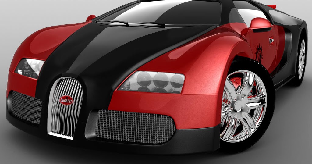 Automovel V8 V10 V12 V16 Bugatti Veyron Preto E Vermelho Duas Portas