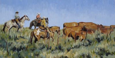 cattle drive painting