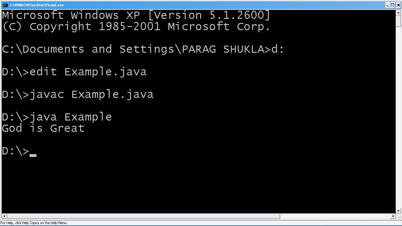 Run Java Example