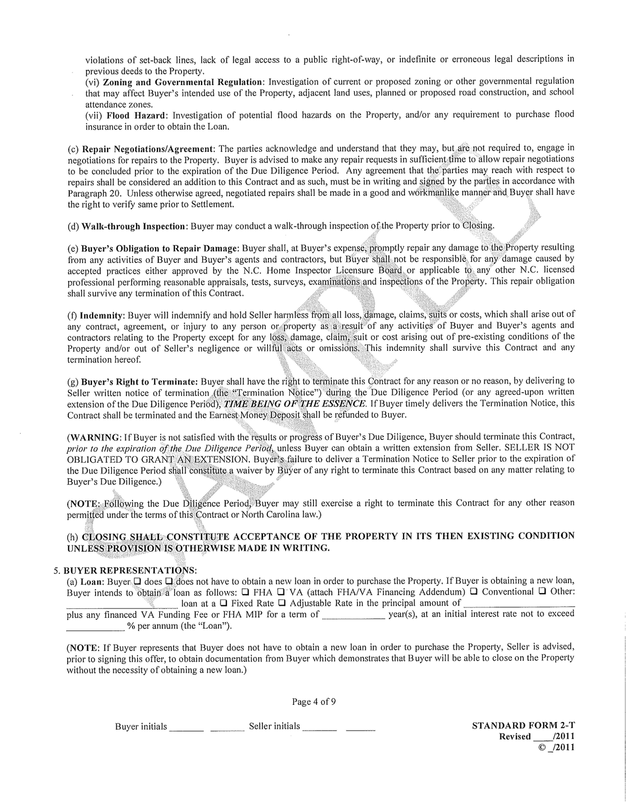 MichaelSullivanRealtor 2011 North Carolina Offer To Purchase & Contract