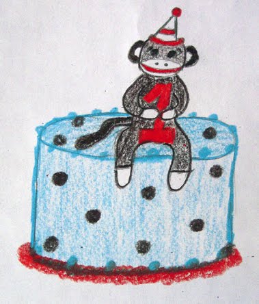 Sock Monkey Birthday Cake on Pin Smash Cake Sock Monkey Birthday Topper W Number By Spiritmama Cake