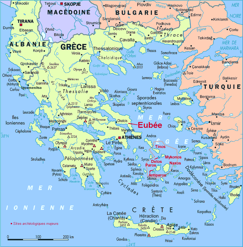 carte albanie grece - Image