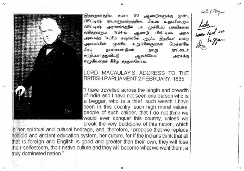 rtcles Lord Macaulay, dated the 2nd February 1835
