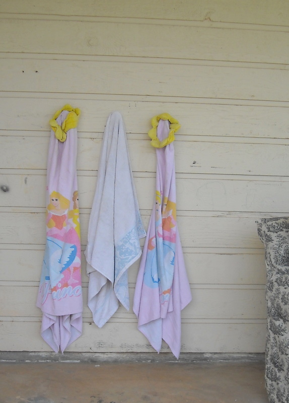 Keeping up with the Pryors cheap way to hang towels outside