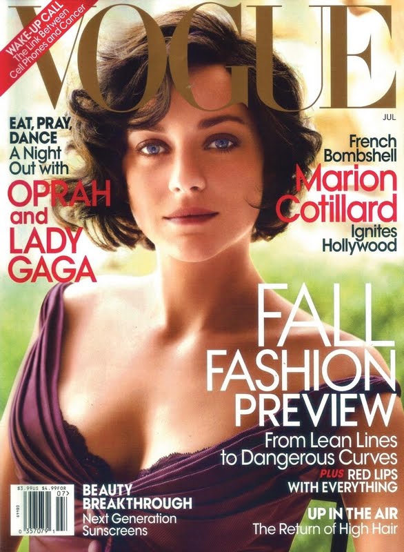 VOGUE US July 2010 Covers - Marion Cotillard by Mario Testino