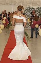 Costas do vestido de noiva