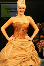 Vestido noiva dourado e castanho