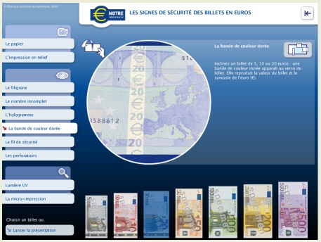 capture d'écran site Internet de la BCE