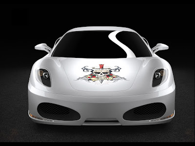 White Ferrari Car
