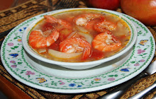 Jumbo shrimp in a sour tamarind broth or Sinigang na Hipon