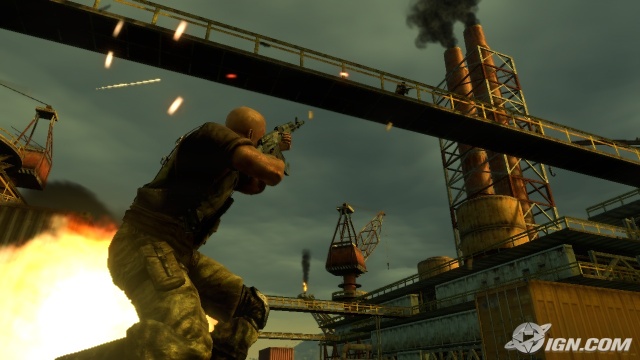 Oil platform from Mercenaries 2: World in Flames (PS2 version)