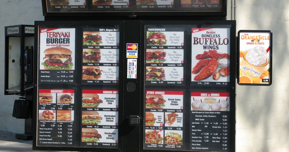 Virtual Marketplace - West Region: Drive Thru Menu Boards - Carl's Jr