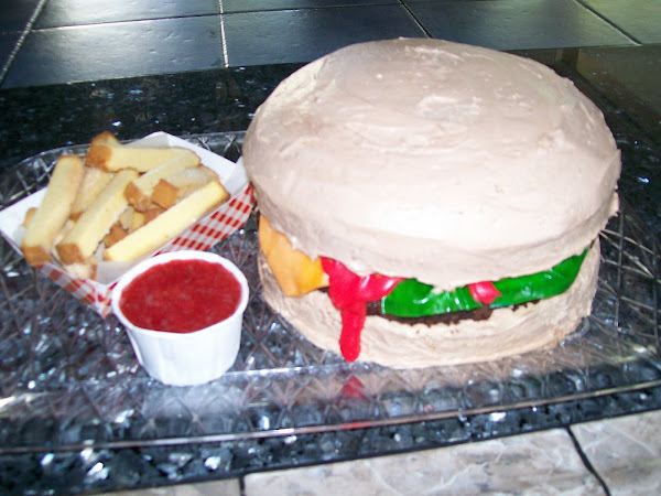 Hamburger & Fries Cake