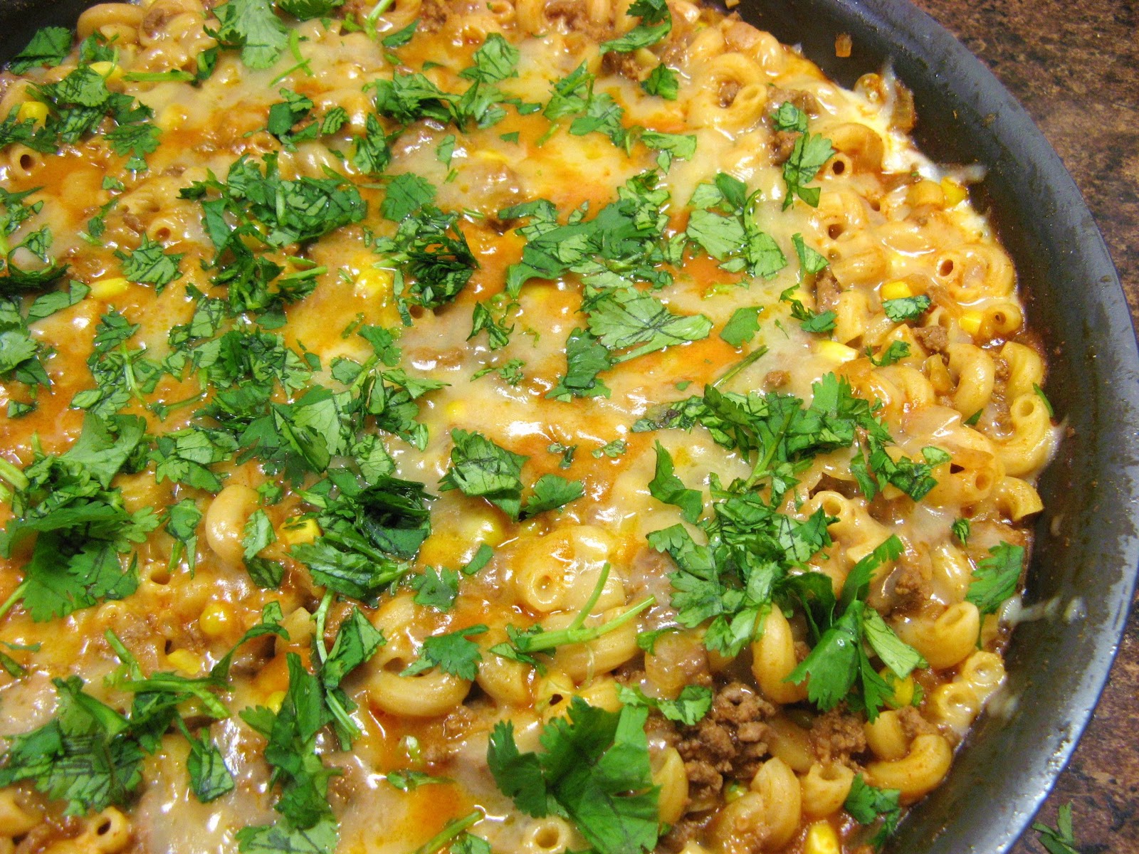The WellFed Newlyweds Chili Mac with Corn and Green Chiles